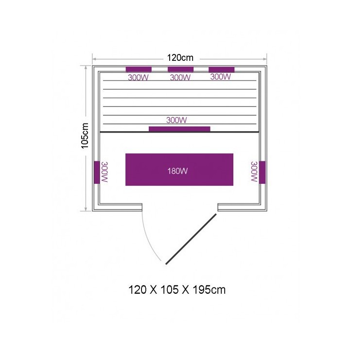 Cabine infrarouge FRESH Noir Cabine infrarouge FRESH Noir