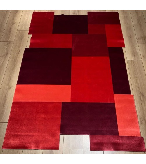 Tapis Design Andora 200 x 140 cm rouge, orange