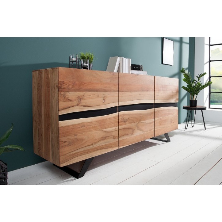 Buffet AMAZONIA en bois massif d'acacia