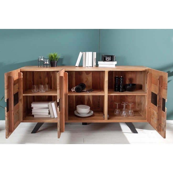 Buffet AMAZONIA en bois massif d'acacia