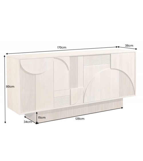 Buffet LUNA en bois de manguier et d'acacia