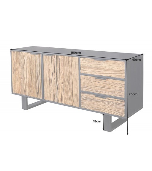 Buffet NY en bois de manguier et de teck