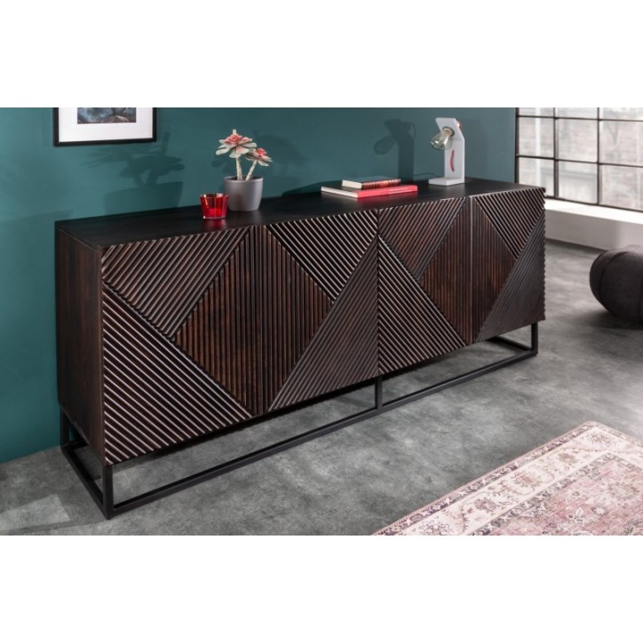 Buffet LOSANGE en bois massif de manguier