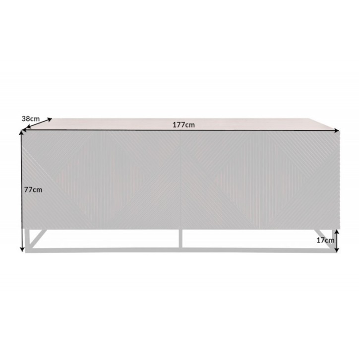 Buffet LOSANGE en bois massif de manguier