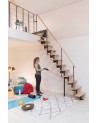 Escalier MODULAIRE BOSTON - Hauteur à franchir 209cm à 275cm, Lx70 cm