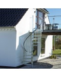 Escalier en colimaçon Gardenspin - Hauteur à franchir 225,5cm à 258,5cm, Lx125cm