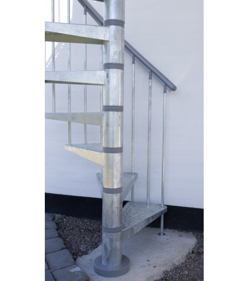 Escalier en colimaçon Gardenspin - Hauteur à franchir 225,5cm à 258,5cm, Lx125cm