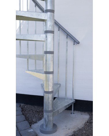 Escalier en colimaçon Gardenspin - Hauteur à franchir 225,5cm à 258,5cm, Lx125cm