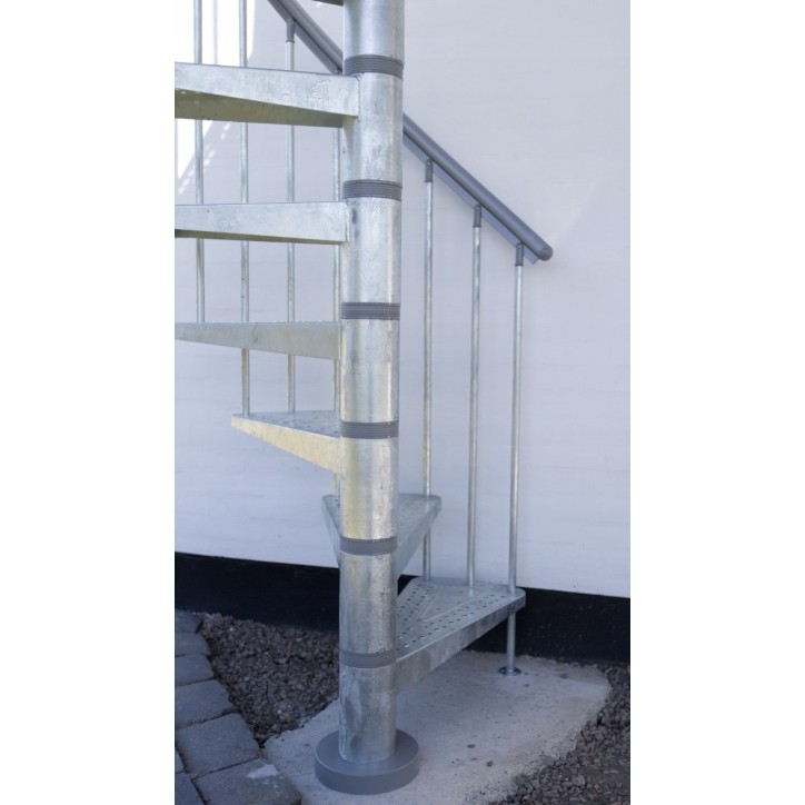 Escalier en colimaçon Gardenspin - Hauteur à franchir 225,5cm à 258,5cm, Lx125cm