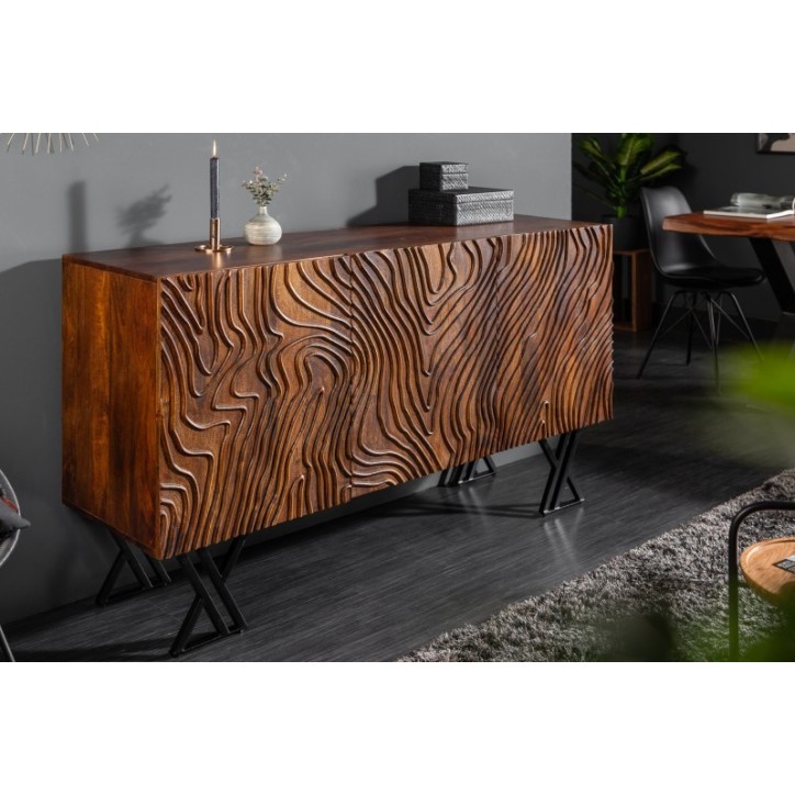 Buffet WAVE en bois massif de manguier