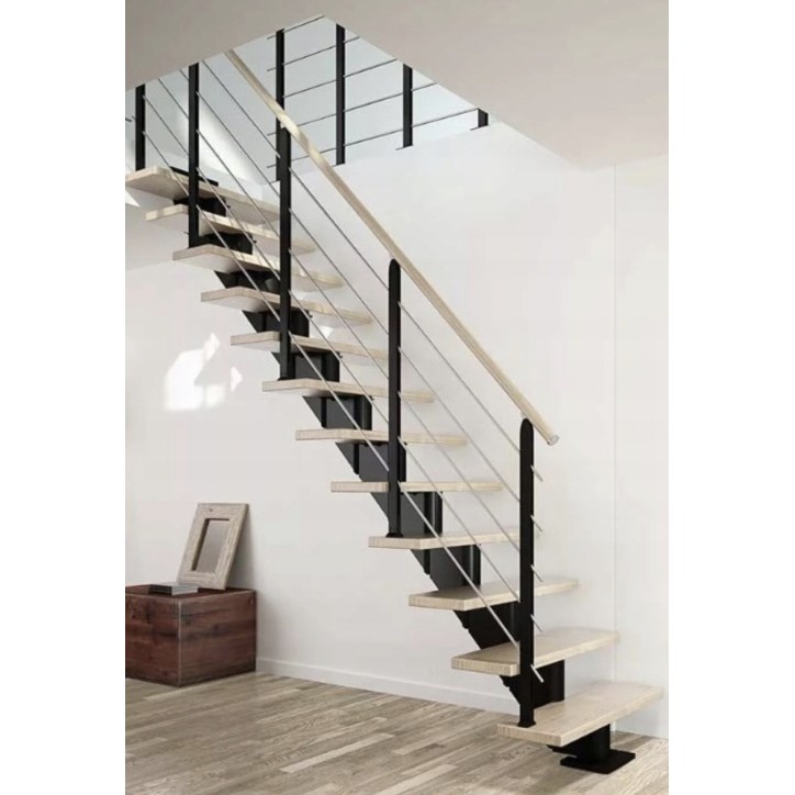 Escalier Modulaire HAMBURG - Hauteur à franchir 222cm à 258cm, Lx79 cm