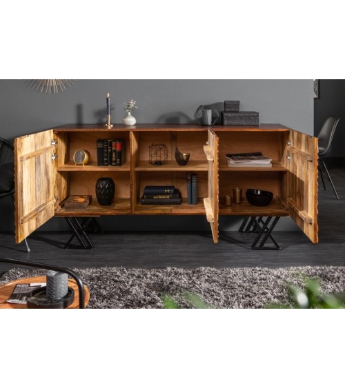 Buffet WAVE en bois massif de manguier