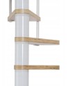 Escalier en colimaçon CALGARY blanc/hêtre - Hauteur à franchir 244,8cm à 280,8cm, Lx120 cm