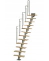 Escalier modulaire Graz - Hauteur à franchir 222cm à 270cm, Lx580cm