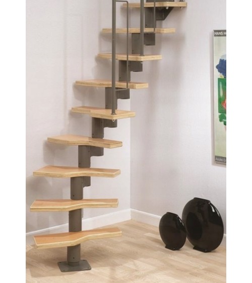 Escalier modulaire Graz - Hauteur à franchir 222cm à 270cm, Lx580cm