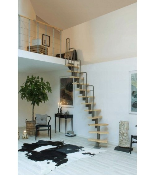 Escalier modulaire Graz - Hauteur à franchir 222cm à 270cm, Lx580cm