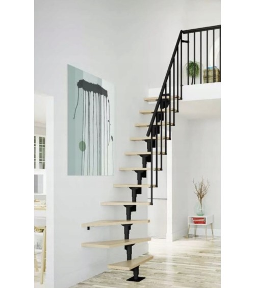 Escalier Dallas tournant - Hauteur à franchir 209cm à 275cm, Lx69cm