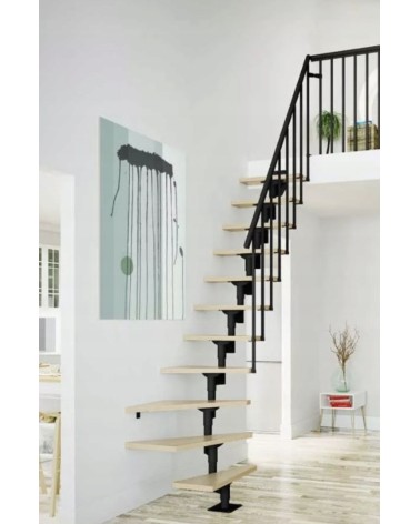 Escalier Dallas tournant - Hauteur à franchir 209cm à 275cm, Lx69cm