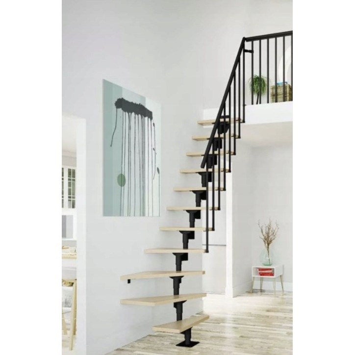 Escalier Dallas tournant - Hauteur à franchir 209cm à 275cm, Lx69cm