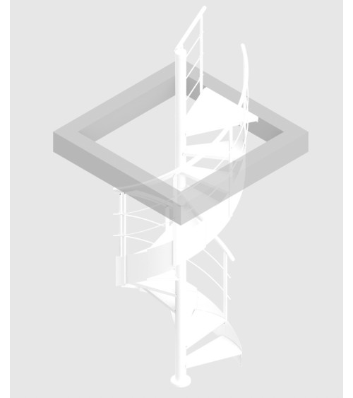 Escaliers CAMBRIDGE noir/hêtre, escalier en colimaçon - Hauteur à franchir 260cm à 325cm, Lx140cm