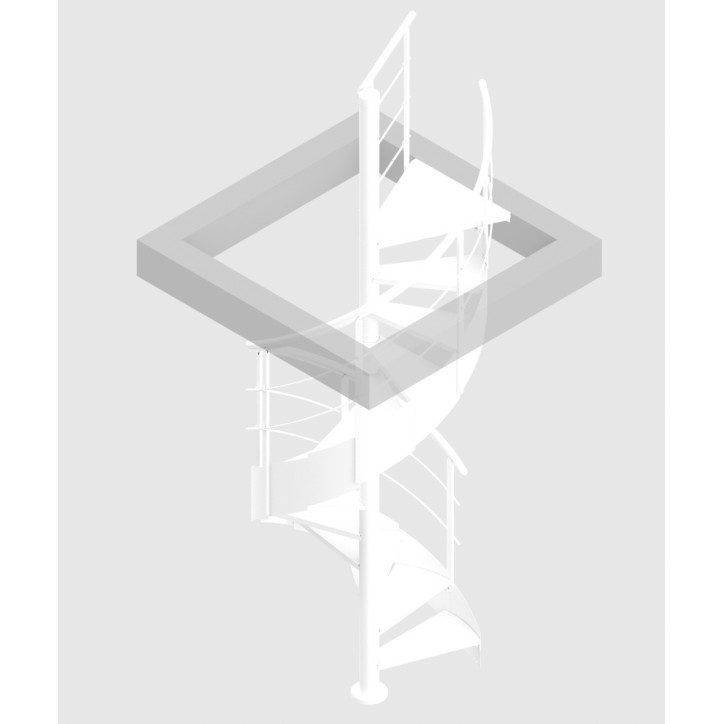 Escaliers CAMBRIDGE noir/hêtre, escalier en colimaçon - Hauteur à franchir 260cm à 325cm, Lx140cm