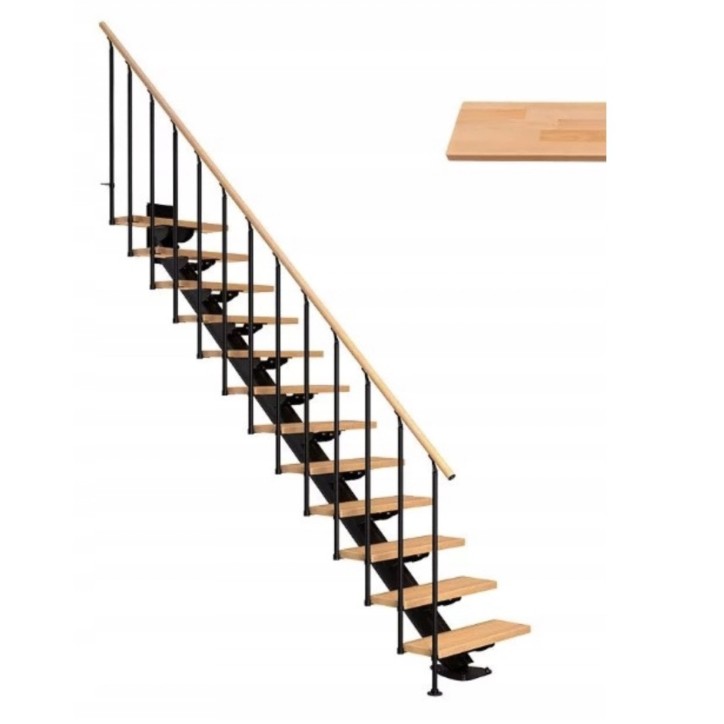 Escaliers Sydney - Hauteur à franchir 222cm à 270cm, Lx74cm