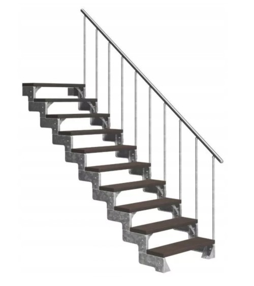 Escaliers Gardentop - Hauteur à franchir 180cm à 220cm, Lx80 cm, Hx220cm