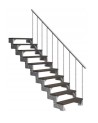 Escaliers Gardentop - Hauteur à franchir 180cm à 220cm, Lx80 cm, Hx220cm