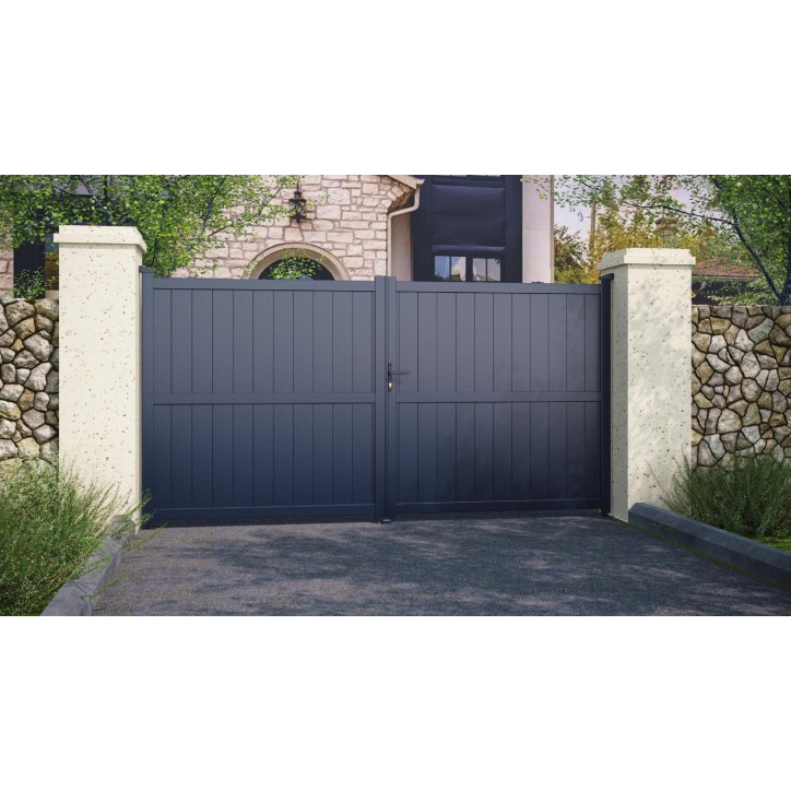 Portail Chiara 170x300 cm à 2 vantaux en aluminium