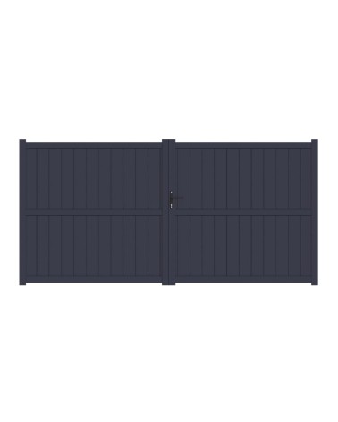 Portail Chiara 140x300 cm à 2 vantaux en aluminium