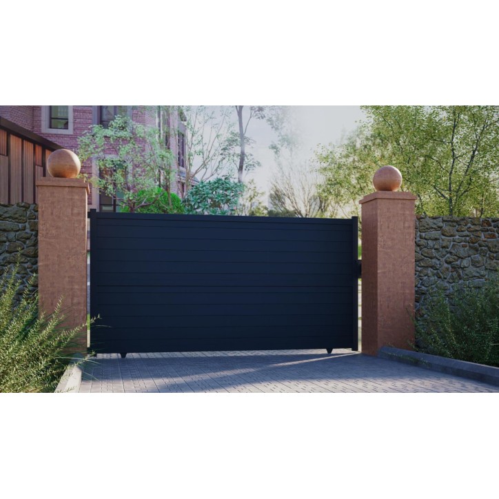 Portail Léandro 140x300cm ? 2 vantaux en aluminium