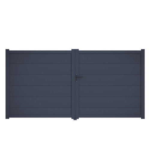 Portail Carlos 140x300cm ? 2 vantaux en aluminium