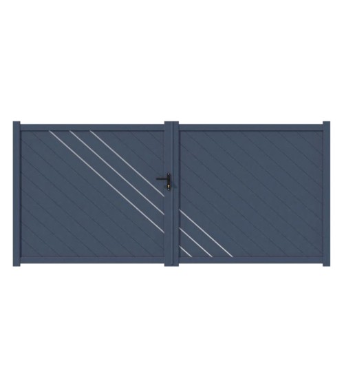 Portail Andrew 140x300cm ? 2 vantaux en aluminium