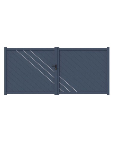 Portail Andrew 140x300cm ? 2 vantaux en aluminium