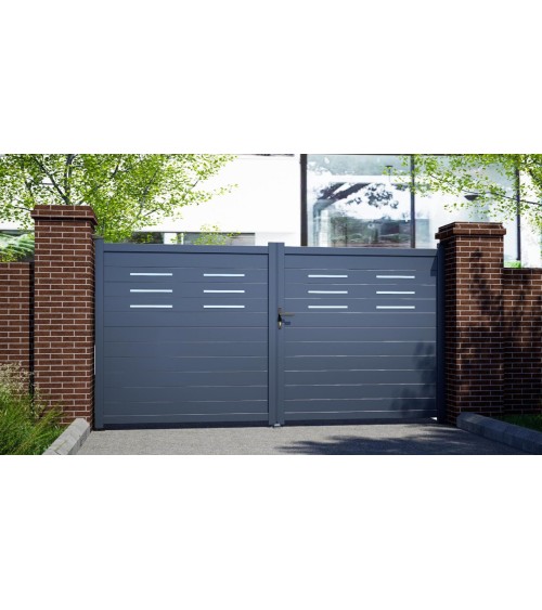 Portail Susan 170x300 cm ? 2 vantaux en aluminium
