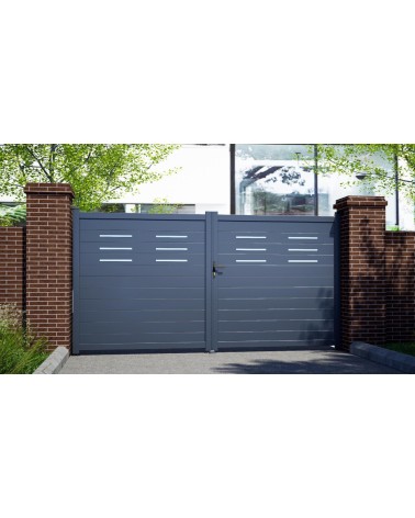 Portail Susan 170x300 cm ? 2 vantaux en aluminium