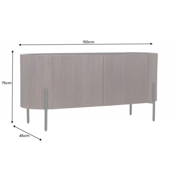 Buffet LINE en bois massif de manguier