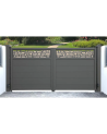 Portail Braga 150x320cm 2 vantaux en aluminium et 2 poteaux