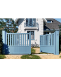 Portail Bretagne 150x300cm 2 vantaux en aluminium et 2 poteaux