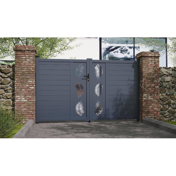 Portail Zoé 170x300cm ? 2 vantaux en aluminium