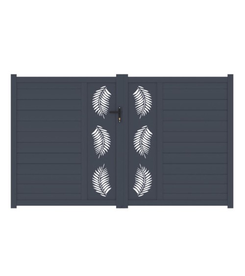 Portail Zoé 170x300cm ? 2 vantaux en aluminium