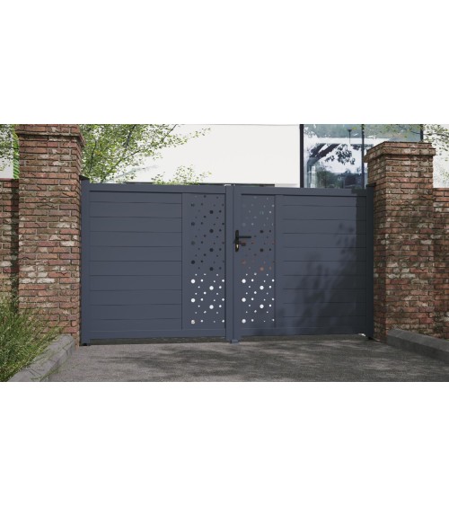 Portail Adam 140x300cm ? 2 vantaux en aluminium