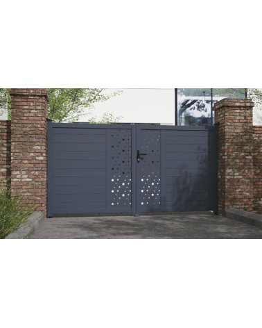 Portail Adam 140x300cm ? 2 vantaux en aluminium