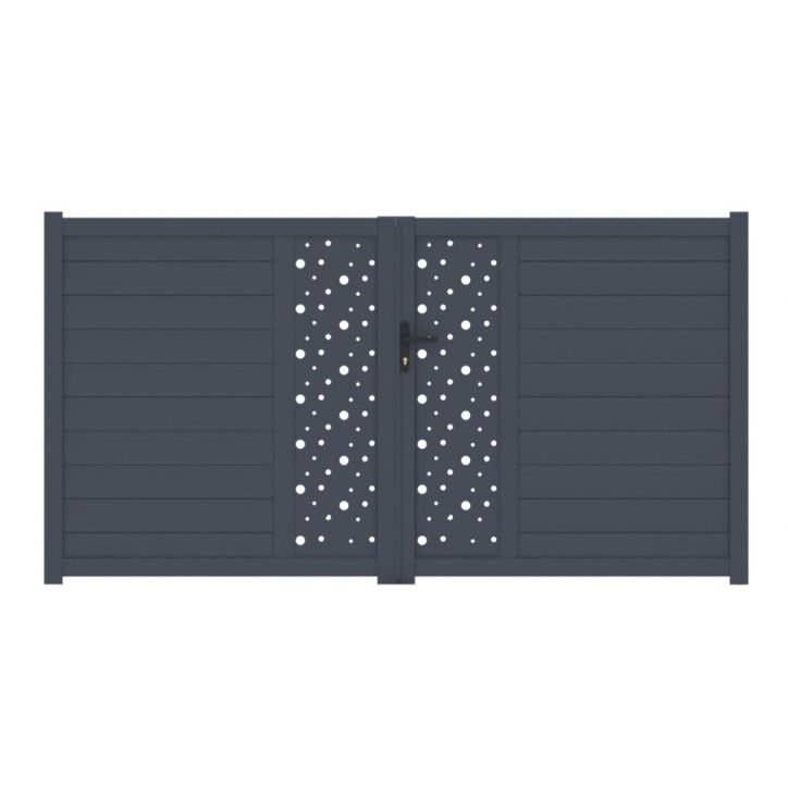 Portail Adam 140x300cm ? 2 vantaux en aluminium Portail Adam 140x300cm ? 2 vantaux en aluminium