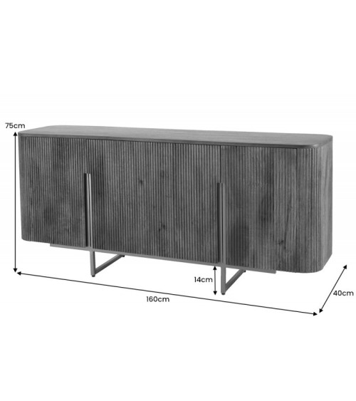 Buffet LINE II en bois massif de manguier