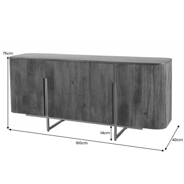 Buffet LINE II en bois massif de manguier