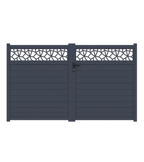 Portail Chloé 140x300cm ? 2 vantaux en aluminium