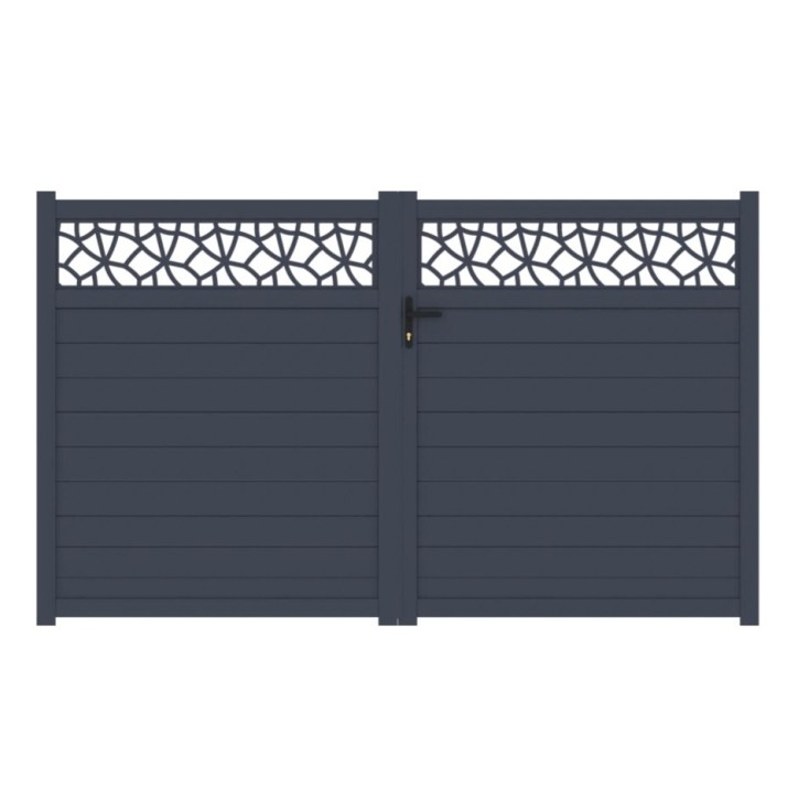 Portail Chloé 140x300cm ? 2 vantaux en aluminium