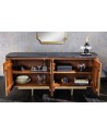 Buffet LINE III en bois massif de manguier + marbre