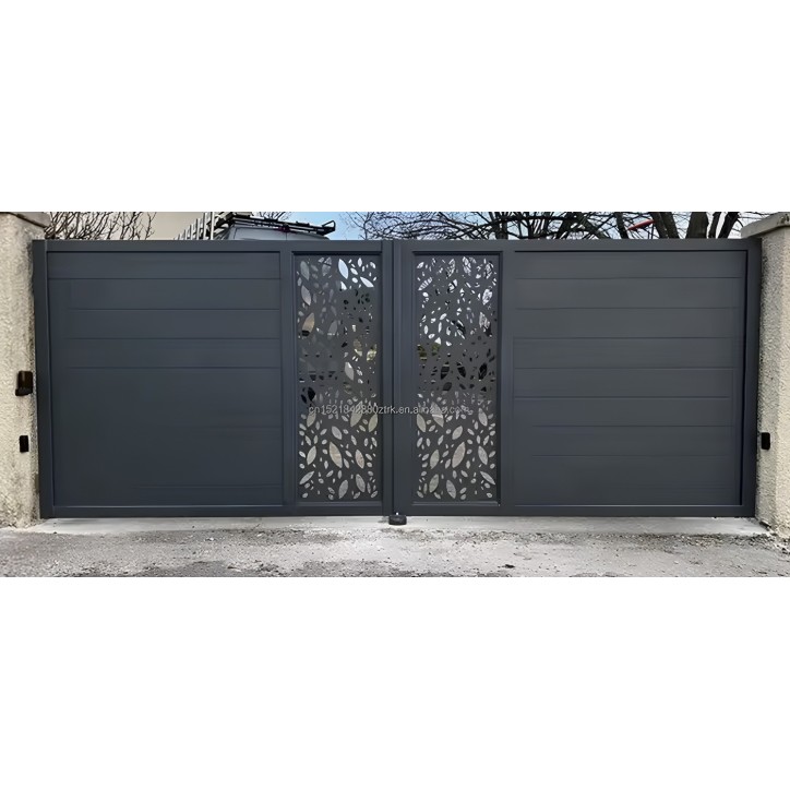 Portail Sarah 150x300/350 cm en aluminium à deux vantaux